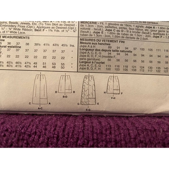 McCalls 2129 skirt sewing pattern sz 8 10 12 - Picture 6 of 6